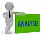 Analysis Folder Indicates Data Analytics And Analyse 3d Renderin Stock Photo