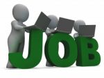 Job Online Showing Web Employment Search Stock Photo