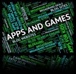 Apps And Games Represents Play Time And Application Stock Photo