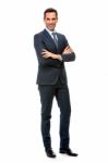 Businessman With With One's Arms Folded Stock Photo