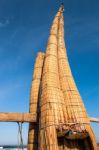 Traditional Peruvian Small Reed Boats (caballitos De Totora), St Stock Photo