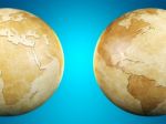 Vintage Globe Isolated, 3d Render Stock Photo