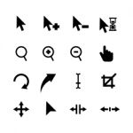 Cursor Icon Set On White Background Stock Photo