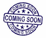 Coming Soon Stamp Stock Photo