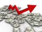 Dollar And Growing Graph  Stock Photo