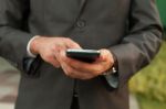 Businessman With The Smart Phone Stock Photo