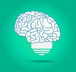 Brain Bulb  Icon Stock Photo