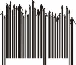 Bar Code People Stock Photo