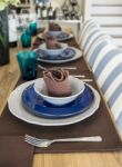 Ceramic Tableware On The Table Stock Photo