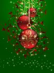 Xmas Ball Background Green Stock Photo