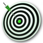 Bulls Eye Target Shows Perfect Accuracy And Focus Stock Photo