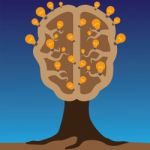 Brain Tree With Bulbs Stock Photo