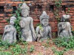 Buddha Is Broken In Thailand Stock Photo