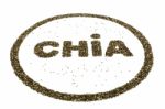 Word Chia As Logo Containing Chia Seeds Stock Photo