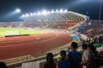 The Soccer Fans In The 700th Anniversary Stadium Stock Photo