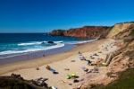 Beautiful Beach In Sagres Stock Photo