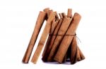 Pile Of Cinnamon Spice Quills Stock Photo