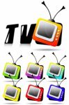 Tv Set  Stock Photo