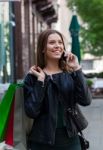 Young Woman Shopping Stock Photo