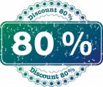 Stamp Discount Eighty Percent Stock Photo