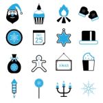 Christmas Icon Set  Illustration Stock Photo