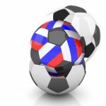 Russia Soccer Ball Isolated White Background Stock Photo