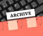 Archive File Shows Data Storage 3d Rendering Stock Photo