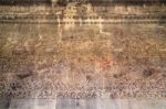 Ancient Khmer Bas-relief At Angkor Wat Temple, Cambodia Stock Photo