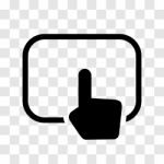 Hand Touching Pad Icon -  Iconic Design Stock Photo