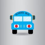 School Bus Flat Icon   Illustration  Stock Photo