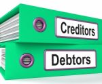 Creditors Debtors Files Stock Photo