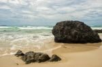 Waves And Beach At Snapper Rock, New South Wales Stock Photo