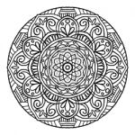 Outline Mandala Decorative Round Ornament, Hand Drawn Style - Ve Stock Photo