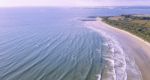 Greens Beach From Above, Located Near Launceston, Tasmania Stock Photo