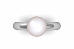 Top View Of Pearl Ring Stock Photo