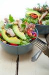 Chicken Avocado Salad Stock Photo