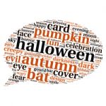 Halloween Words Background Stock Photo