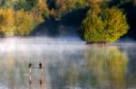 Early Morning At Weir Wood Reservoir Stock Photo