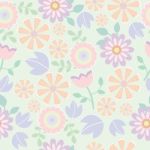 Seamless Pattern Of  Flower Illustration Background Stock Photo