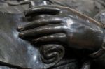 Detail From A Tomb In Guardian Angels Chapel Winchester Cathedra Stock Photo