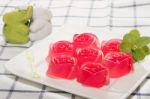 Colorful  Jelly , Delicious Dessert Stock Photo