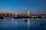 Rainbow Bridge Odaiba Tokyo Japan Stock Photo