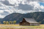 View Of Mormon Row Near Jackson Wyoming Stock Photo