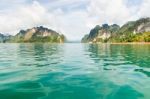 Beautiful Island And Green Lake ( Guilin Of Thailand ) Stock Photo