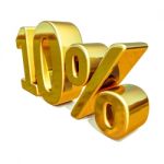 3d Gold 10 Ten Percent Discount Sign Stock Photo