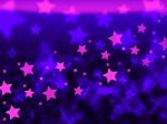 Purple Stars Background Shows Celestial Light And Starry
 Stock Photo