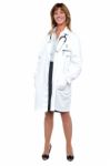 Smiling Middle Aged Medical Expert, Full Length Portrait Stock Photo