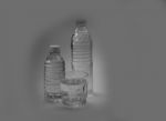 
Clean Water Bottle And Drink A Glass Of White Foggy Beautiful R Stock Photo