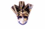 Venice Carnival Mask On White Background Stock Photo