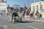 Car Approaching The Finish Line Of The London To Brighton Vetera Stock Photo